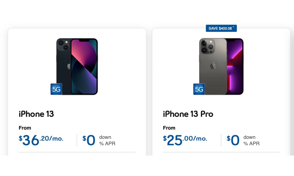 Bell Mobility iPhone 13 vs iPhone 13 Pro August 2022