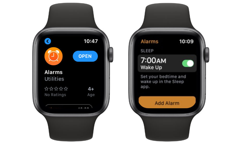 Apple Watch Alarms Sleep App