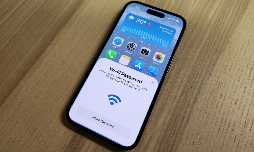 how to share wifi password on iOS 16