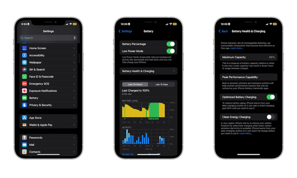 Optimized battery charging iPhone