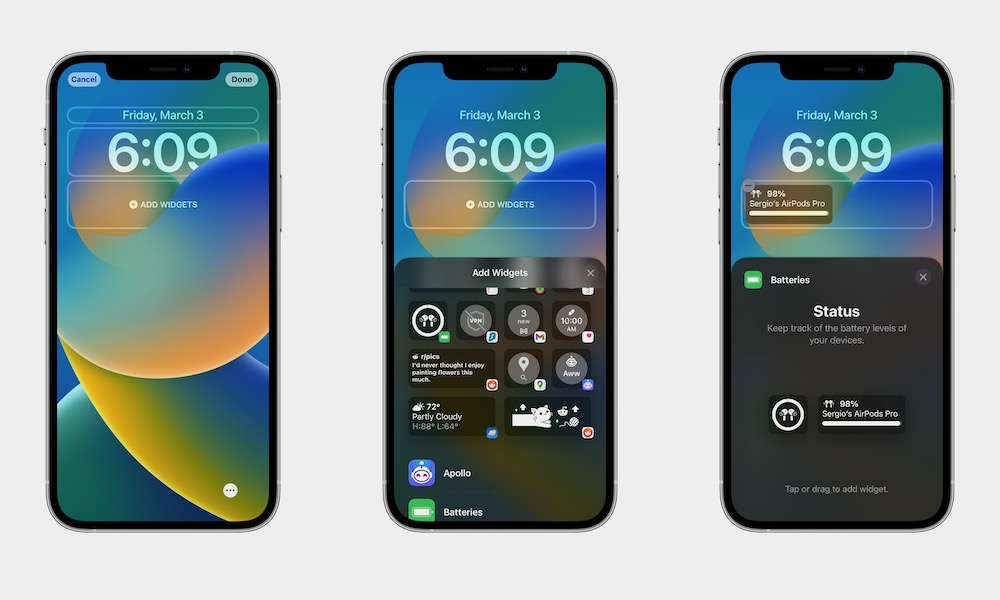 Add Widgets Lock Screen iPhone