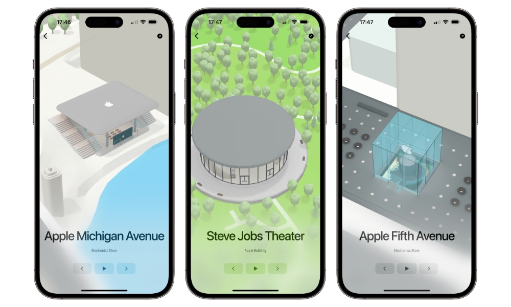 Apple Maps Landmarks Apple Michigan Ave Steve Jobs Theatre Apple Fifth Avenue