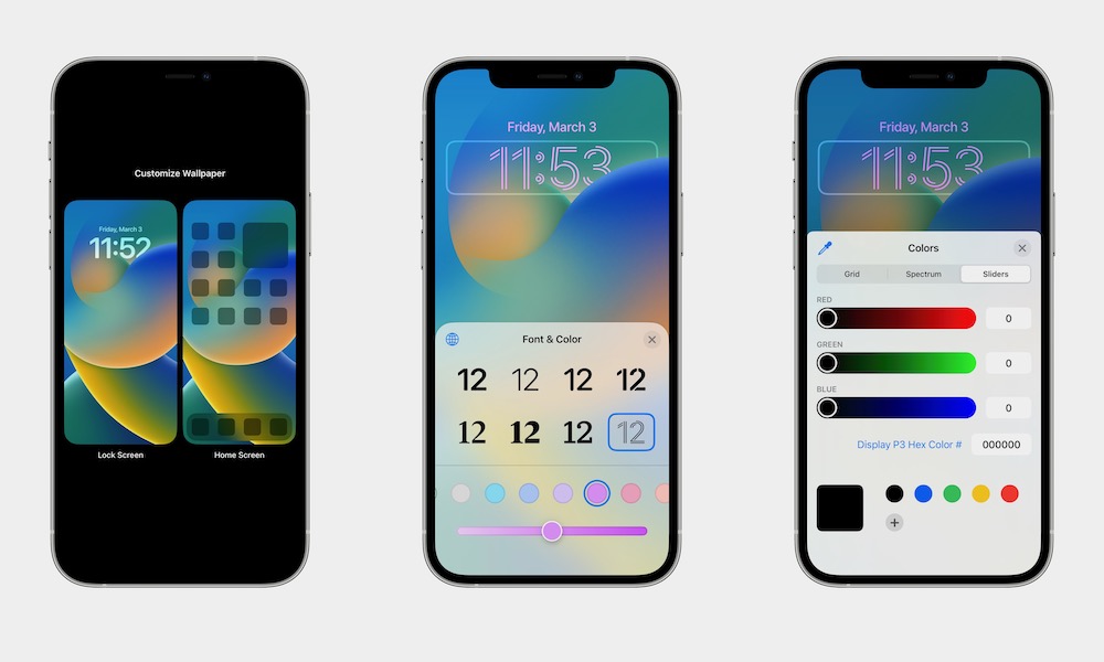 Change font and color Lock Screen iPhone