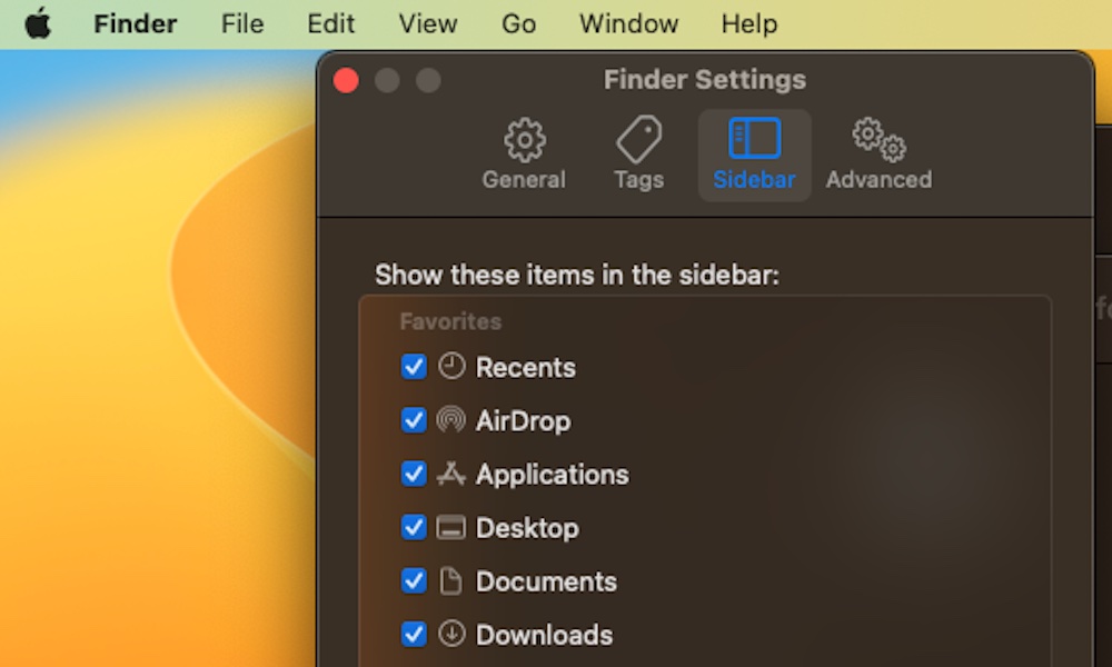 Customize Finder Sidebar Mac
