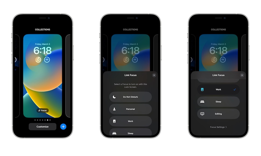 Link Lock Screen to Focus Mode iPhone