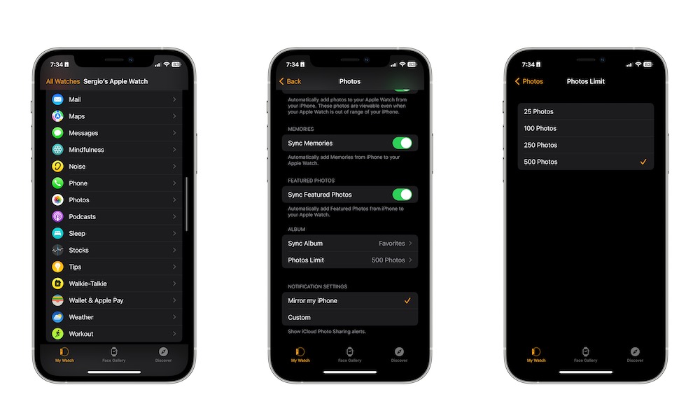 Photos Limit Apple Watch