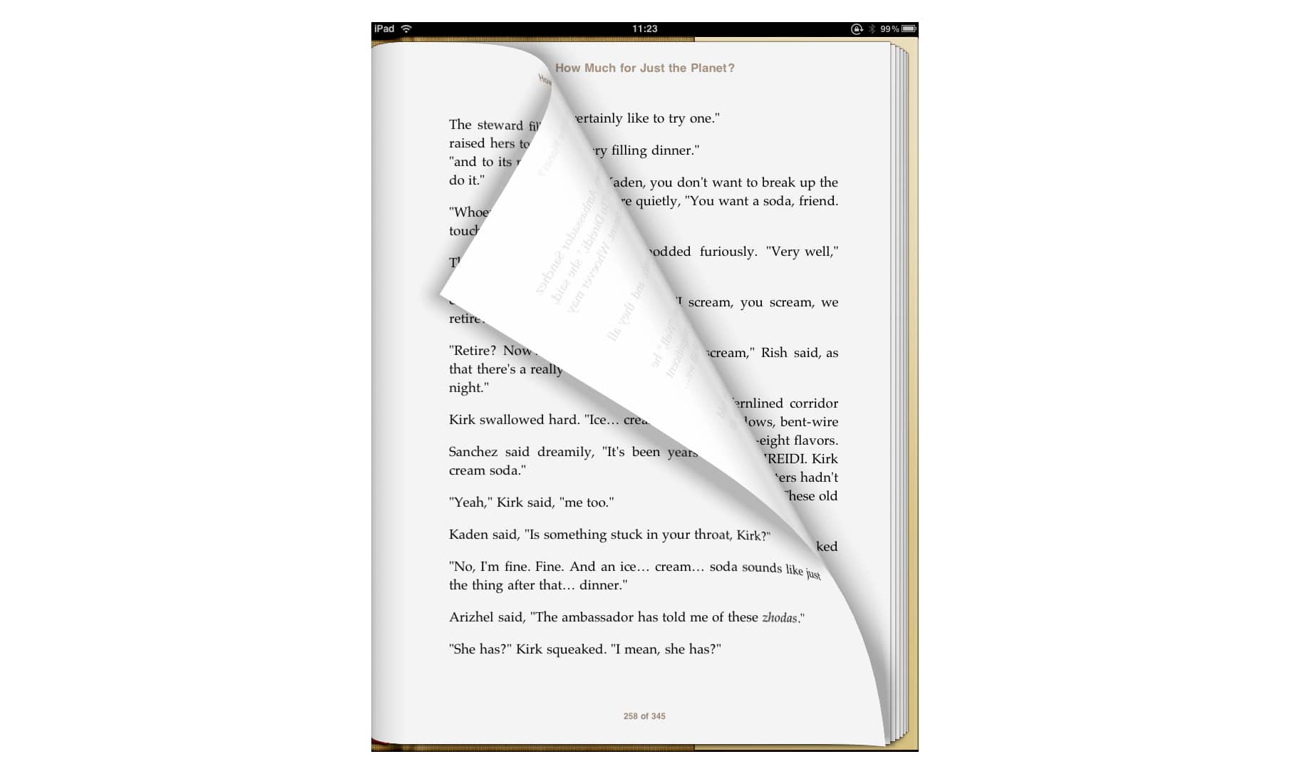 iBooks iPad 2010 page turn