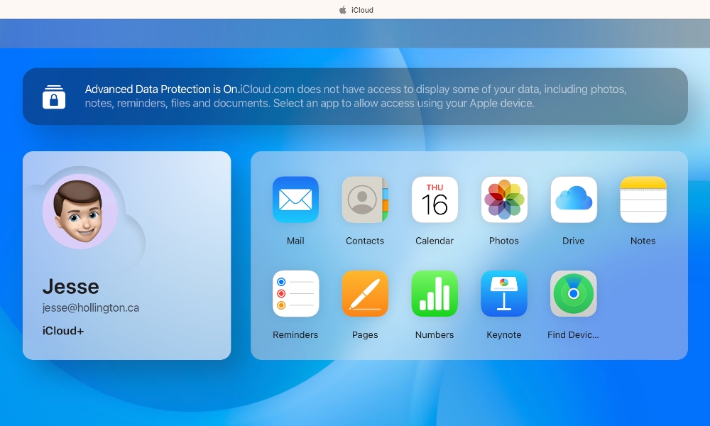 iCloud advanced data protection