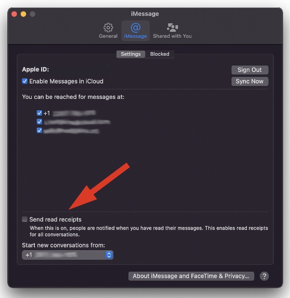iMessage Mac read receipts