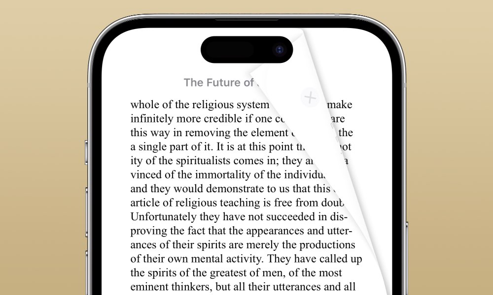 iOS 16.4 Page Curl Animation