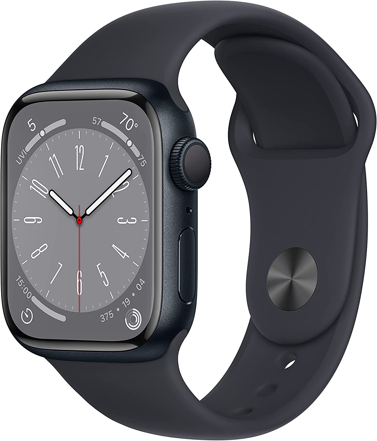 Apple Watch Series 8 [GPS 41mm] Smart Watch w/Midnight Aluminum Case with Midnight Sport Band - S/M