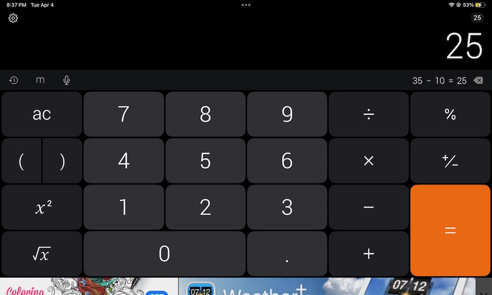 Calculator iPad