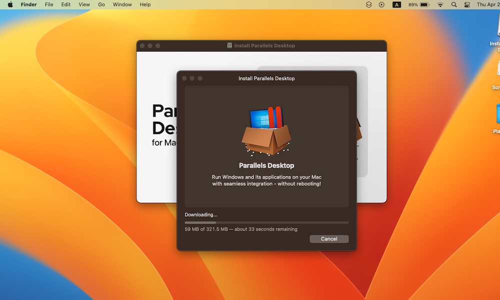 Installing Parallels on Mac