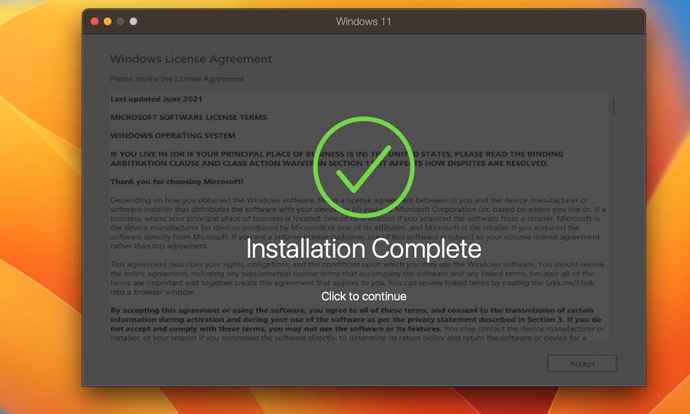 Installing Windows 11 on Mac