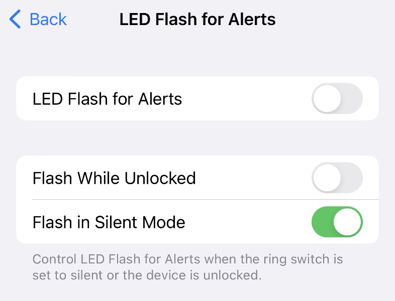 LED Flash Notifications