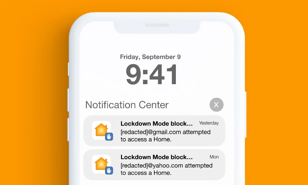 Pegasus Lockdown Home notifications