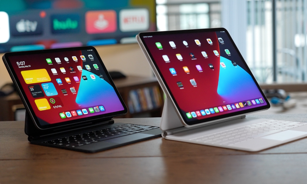iPad Pro 11 and 12.9 inch models with Magic keyboards