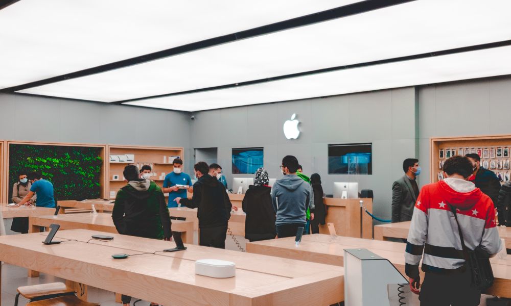 Inside of an Apple Store