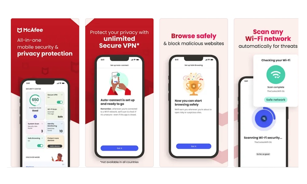 McAfee VPN App Store