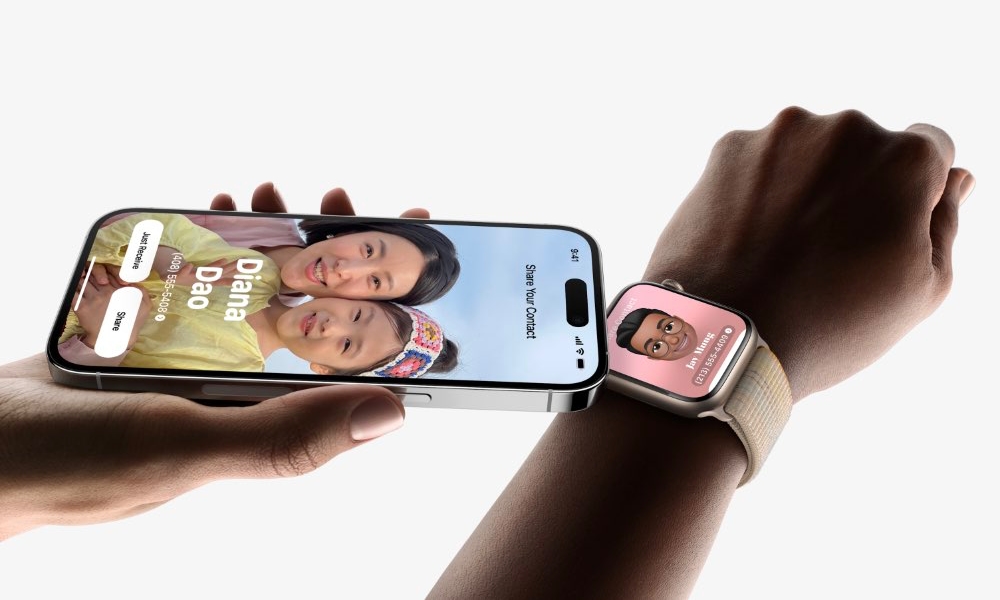 WWDC2023 iOS 17 7 NameDrop Apple Watch