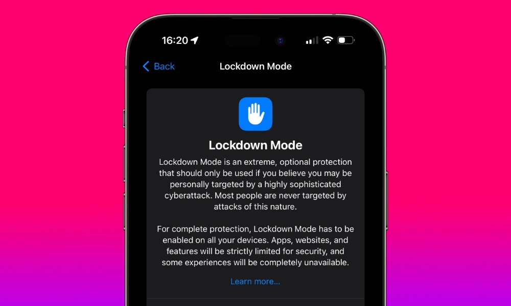 iOS 17 Lockdown Mode banner