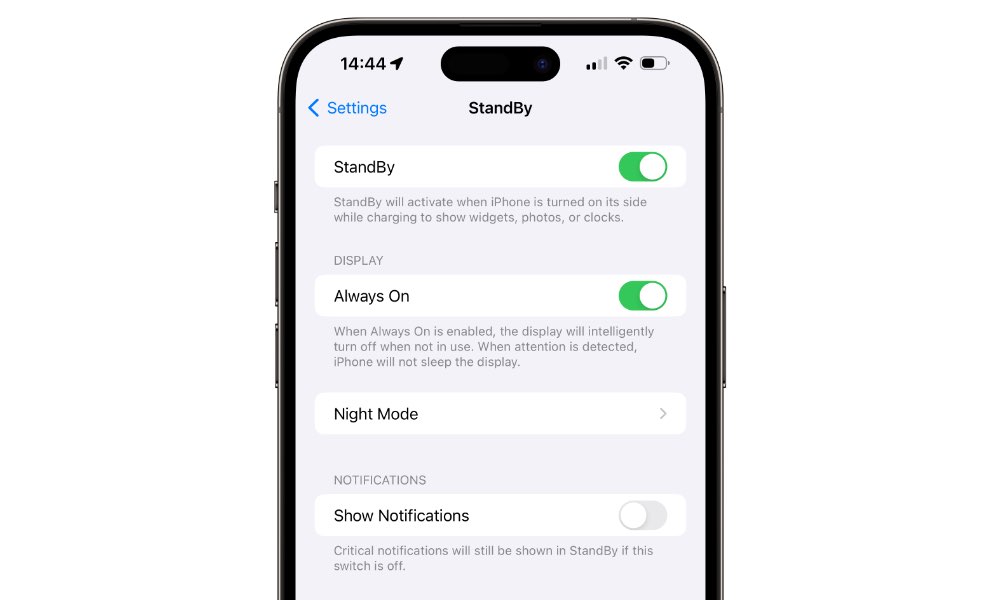 iOS 17 beta 2 StandBy settings