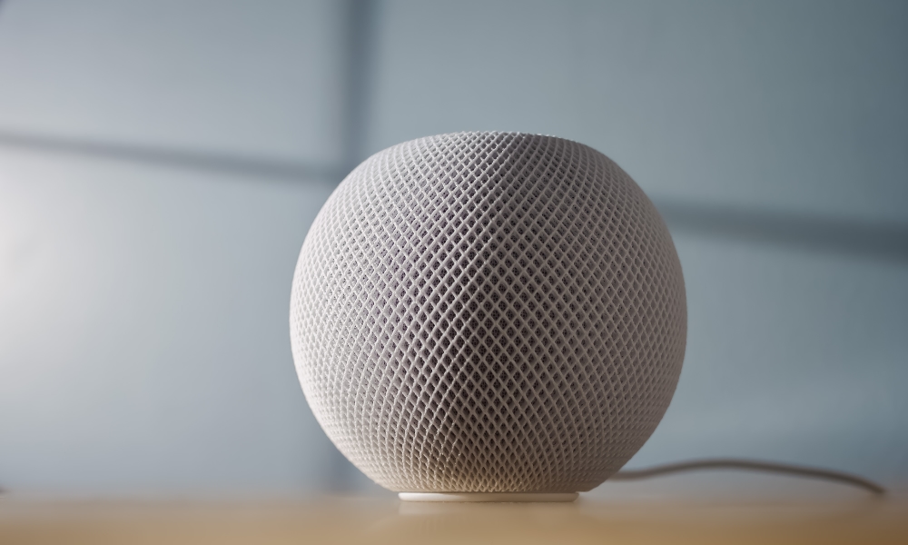 white HomePod mini