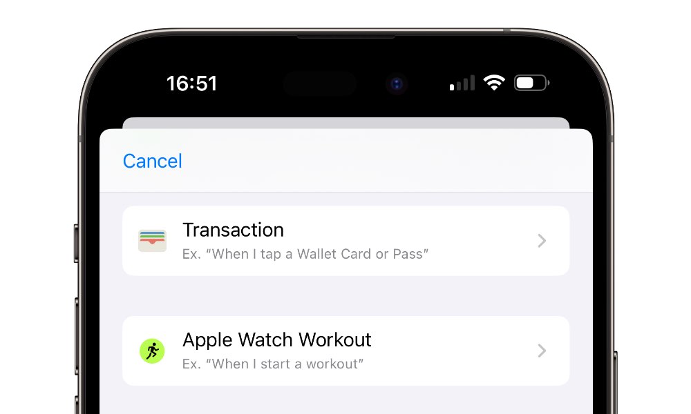 iOS 17 Transactions Shortcut