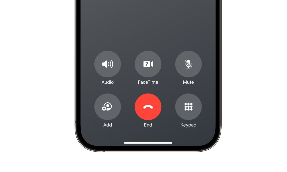 iOS 17 beta 6 end call button