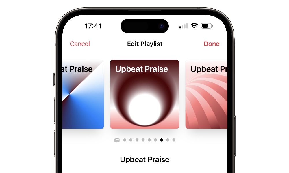 iOS 17.1 beta 1 Custom Playlist Artwork