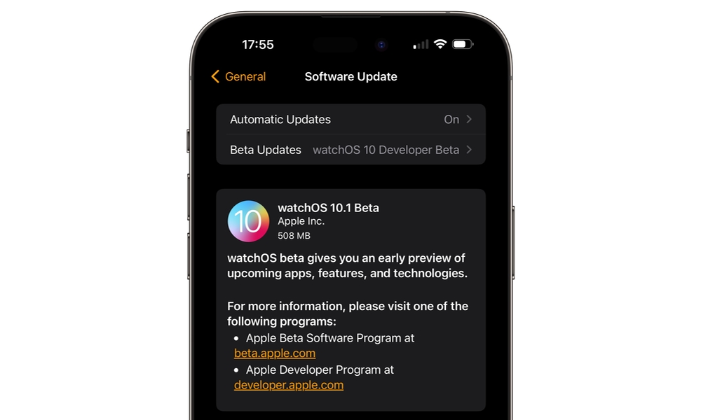 watchOS 10.1 beta 1