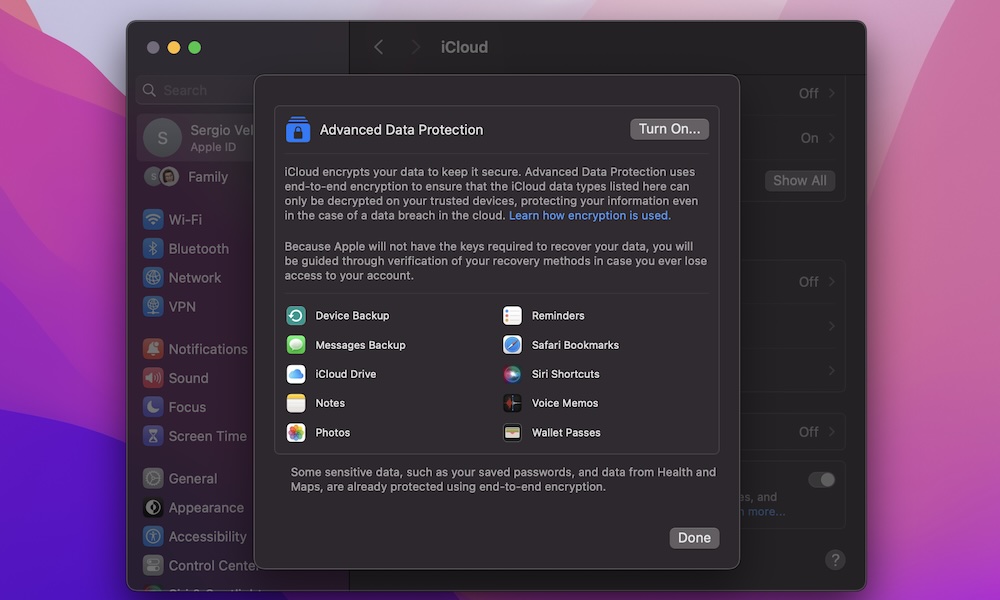 Advanced Data Protection Mac