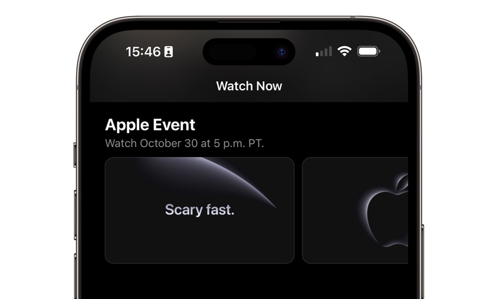 Apple Watch Scary Fast event TV app