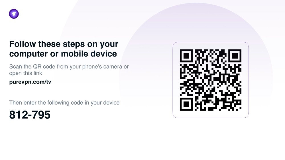 PureVPN for tvOS link account