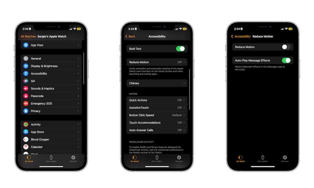 Reduce Apple Watch Motion