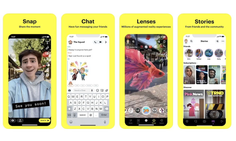 Snapchat app store