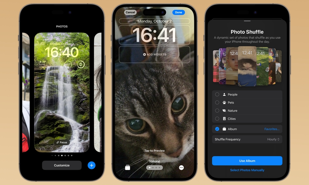 iOS 17.1 Photo Shuffle Lock Screen hero