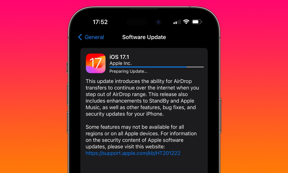 iOS 17.1 Software Update