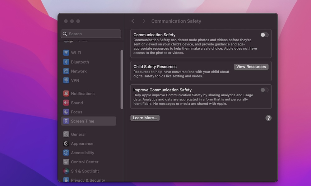 Communication Safety Mac