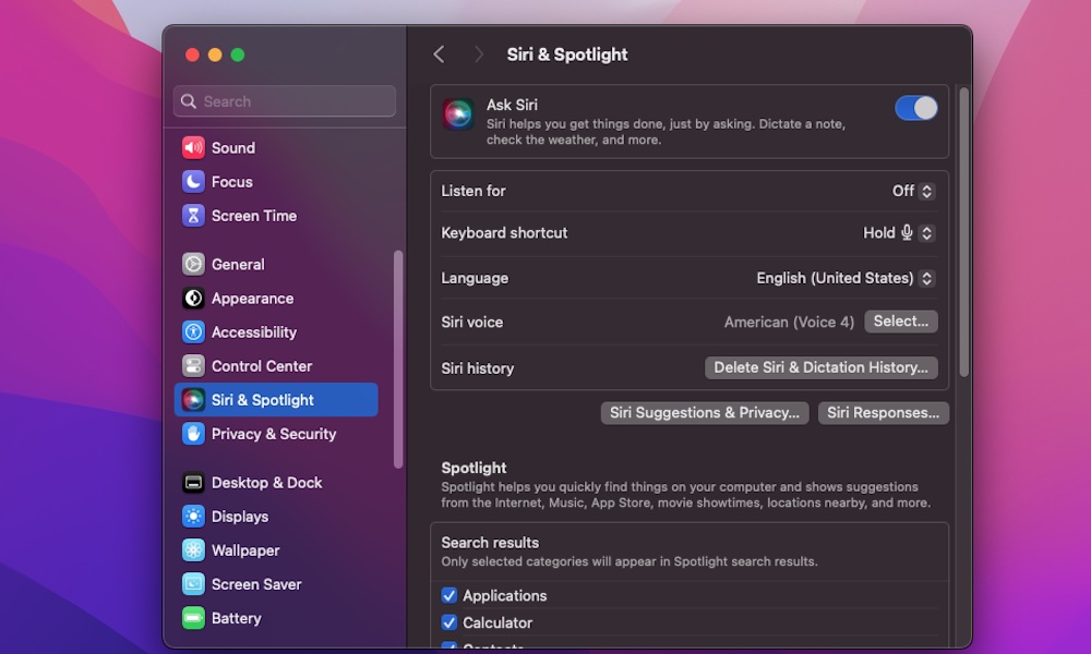 Enable Siri Mac