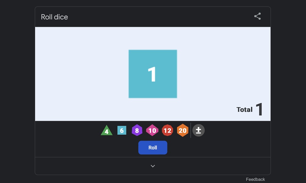 Roll dice google