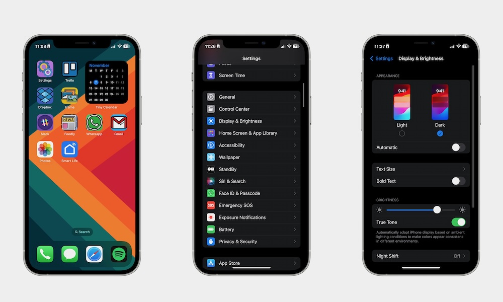 Switch to Dark Mode iPhone