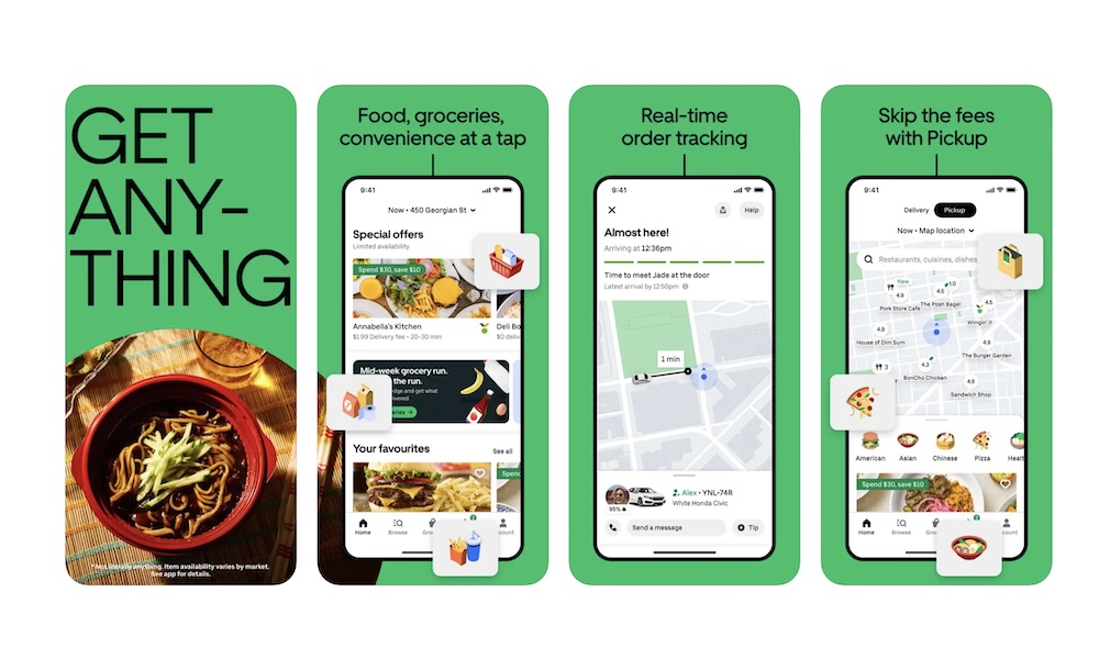 Uber Eats app store