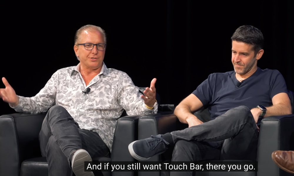 WWDC 2023 Talk Show Joz on 13 inch MacBook Pro Touch Bar