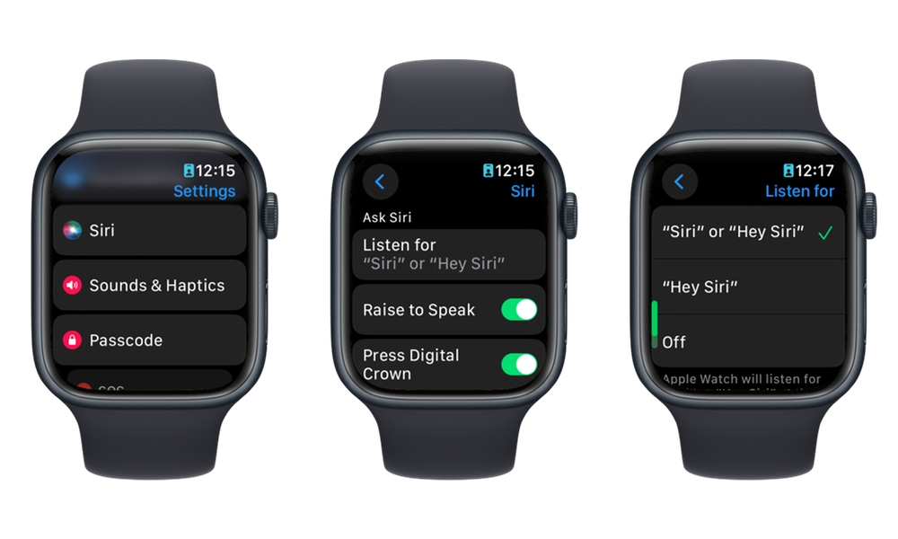 Apple Watch Disable Hey Siri