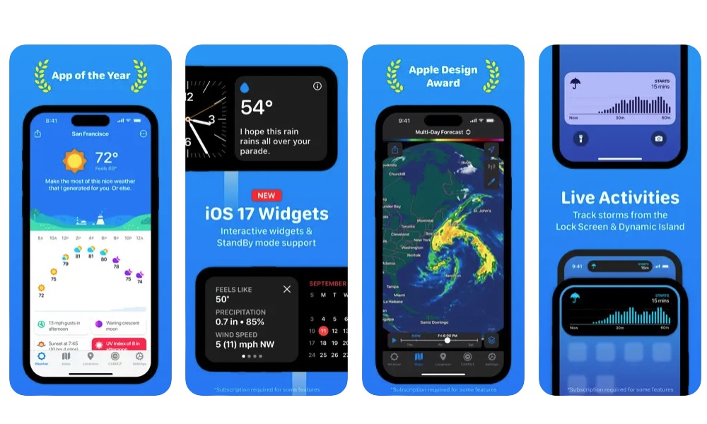 Carrot Weather App Store