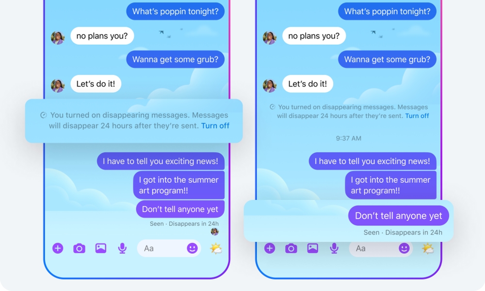 Facebook Messenger disappearing messages