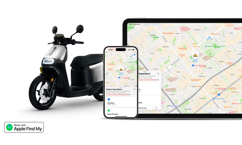 Gogoro smartscooter Apple Find My