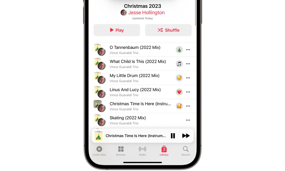 iOS 17.3 Apple Music Collaborative Playlists emoji tags