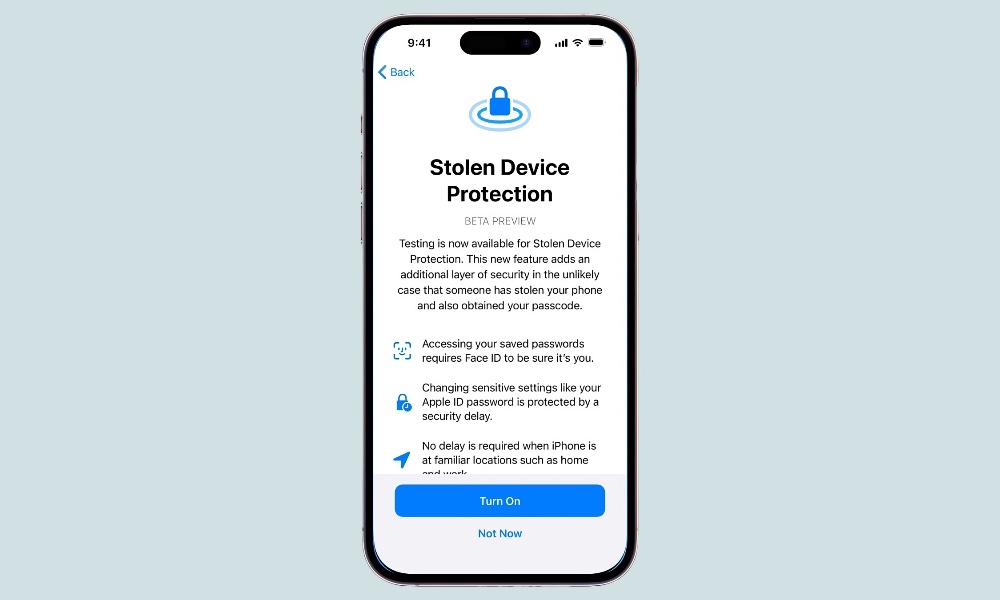 ios 17 3 beta stolen device protection